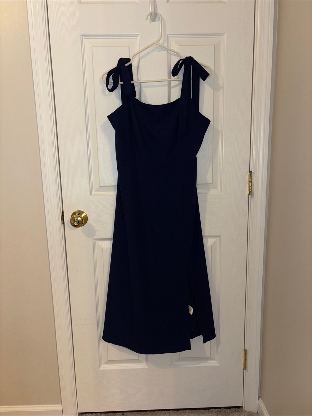 Petal & Pup Navy Tie-Shoulder Midi Dress